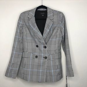Black/light Blue Blazer coat